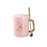 Suppliers customized coffee ceramic   couple mug set coffee mug gift gold mug