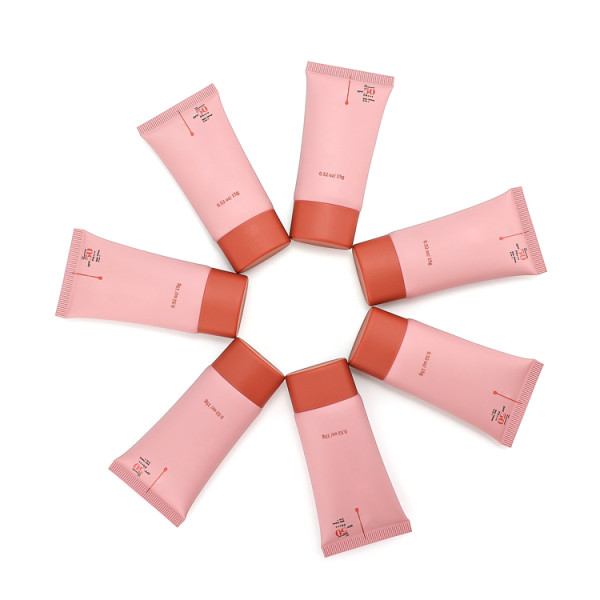 Custom empty oval hand eye packaging bb cream tubes skincare squeeze cosmetic plastic tube for cosmetics with caps
