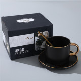 New sale gift coffee tea cup with saucer and spoon gift small cup coffee mug 200ml