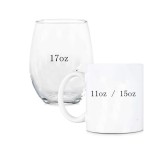 Amazon hot sale 11oz coffee mug and 17oz wine glass sets as your brand