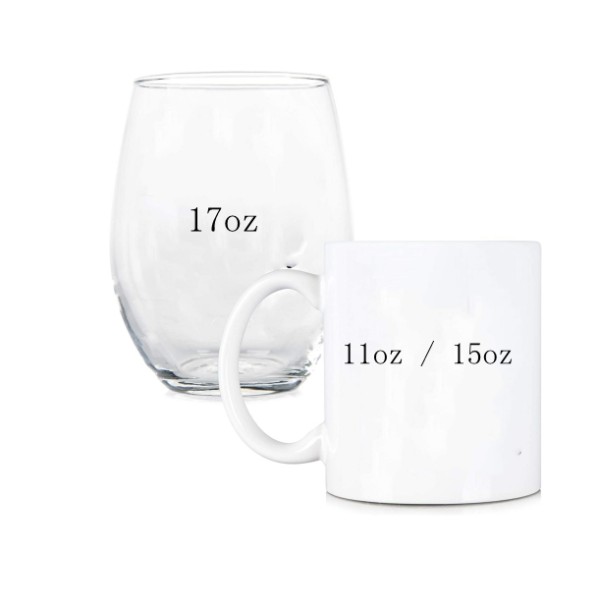 Amazon hot sale 11oz coffee mug and 17oz wine glass sets as your brand