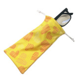 Custom Microfiber Dust Packaging Pink Soft Eyeglasses Eye Sun Glasses Sunglasses Pouch Bag With Custom Logo For Sunglasses