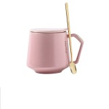 380ml North-Europe style High grade ceramic coffee mugs with gold spoon