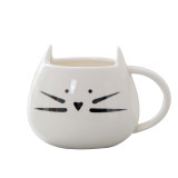 Cute cat mug design coffee cup with lid and spoon 301-400ml