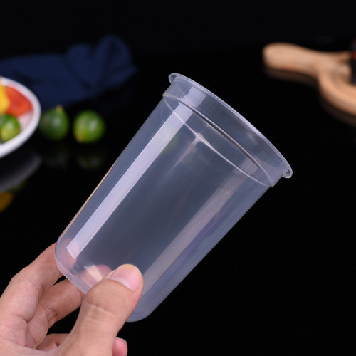 Eco friendly transparent plastic cup disposable plastic bubble tea cup plastic juice cup