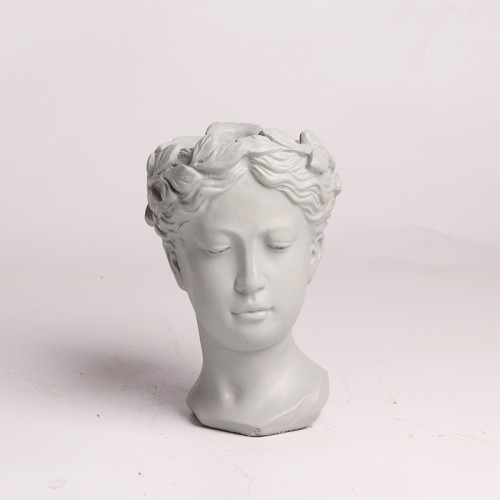 Greek flower Goddess pot flower vase for decoration Vase head Ornament garden figurine home decor vases for flowers