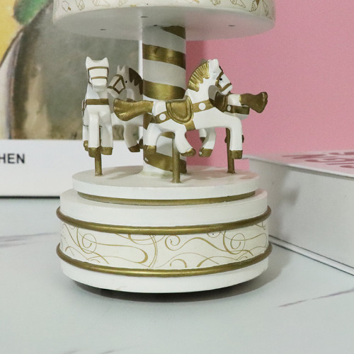 Resin rotary carousel musical bell  for children gift