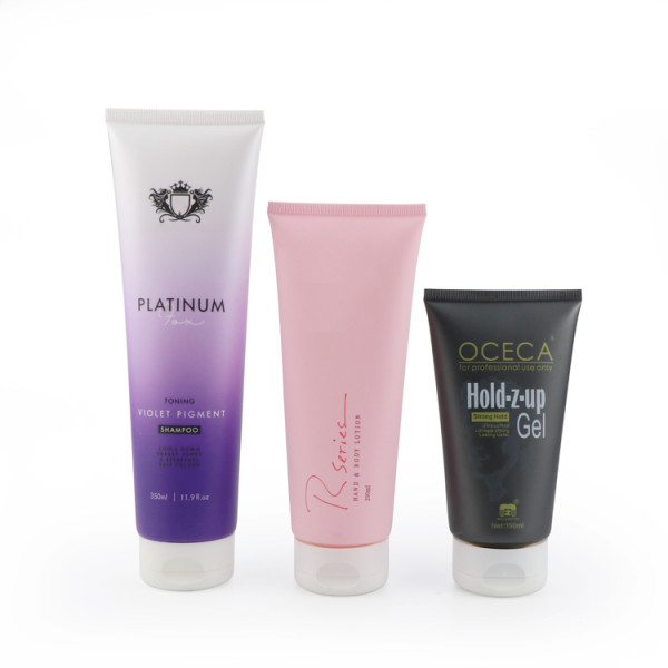 Factory price 200 ml 300 ml  Squeeze  container empty cosmetic packaging plastic cosmetic clear lip gloss tubes with screw lid