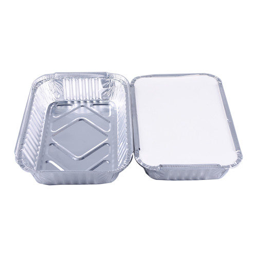 Wholesale Cheap Rectangular Foil Trays Disposable Aluminum Foil Food Container Cake Pans With Lids For Sale