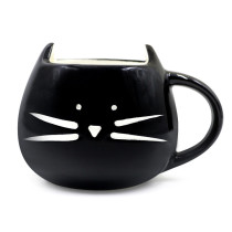 Cute cat mug design coffee cup with lid and spoon 301-400ml