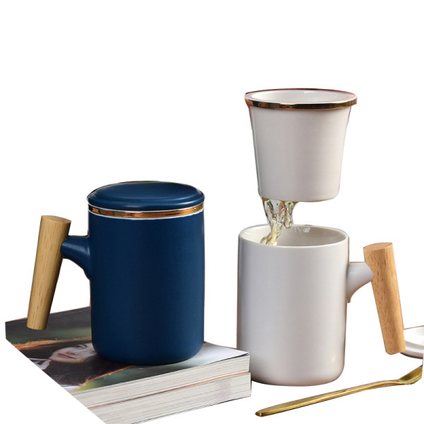 stock ceramic mug cups and mugs coffee coffee cup  with tea infuser