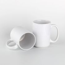 15oz simple heat transfer white coffee mugs custom printing cup