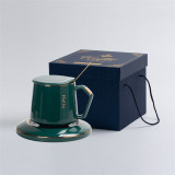 New wholesale ceramic cups and mugs gift box pack porcelain coffee tea cup with lid and spoon and saucer