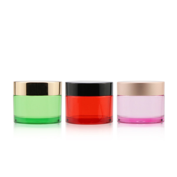 Luxury 15g 50g empty round face cream plastic container wide mouth cobalt blue cosmetic packaging jar with cap