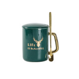 Suppliers customized coffee ceramic   couple mug set coffee mug gift gold mug