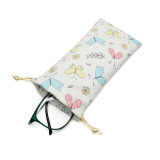 Custom heat transfer printing velvet suede sunglasses bag pouch