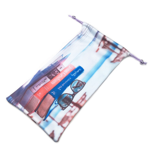 Custom Drawstring Microfiber Eyeglasses Pouches With Logo