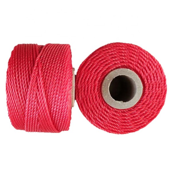 PP pe 3 Strands 3mm twisted fishing plastic packing agriculture Rope