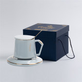 New wholesale ceramic cups and mugs gift box pack porcelain coffee tea cup with lid and spoon and saucer