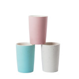 High quality  380ml pink design no handle blank ceramic coffee cup milk mug