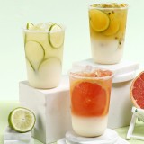 Custom Print Biodegradable Disposable Plastic Clear PLA Cold Drinking Cups with Flat Lids