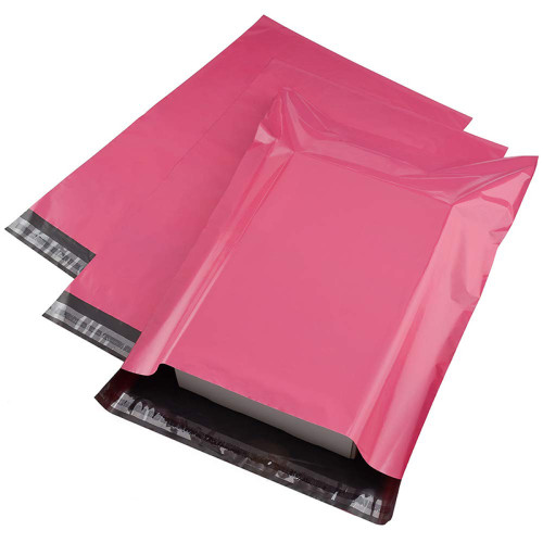 Custom A3 A4 A5 A7 Matte Frosted Flat Postage Packaging Biodegradable Plastic Poly Courie Mailing Light Red Mailer Poly Bag