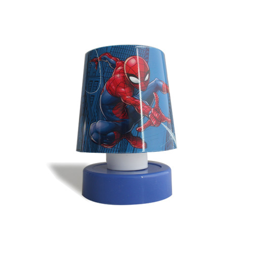 Spiderman modern led round battery operated mini table lamp