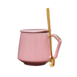 New wholesale ceramic cups and mugs gift box pack porcelain coffee tea cup with lid and spoon and saucer