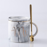 Custom marble ceramic coffee cup private label print ceramic mug