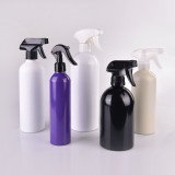 aluminium bottle Hot Popular Heat transfer printing 400ml 500ml 650ml cosmetic 28410 aluminum bottle with trigger sprayer