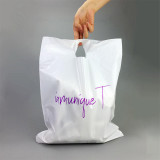 Manufactures Eco friendly Heat Seal Die Cut You Own  Custom Printing Shopping Plastic Bags With Own Logo