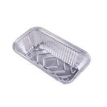 670ml Aluminum Takeaway Food Containers For Food Storage Fast 1.5lb Loaf Pan With Clear Lid