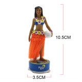 Featuring beach hula girl resin bobble head souvenir