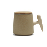 New design tea infuser mugs ceramic ceramic tea mug coffee mugs set with tea infuser and bamboo lid