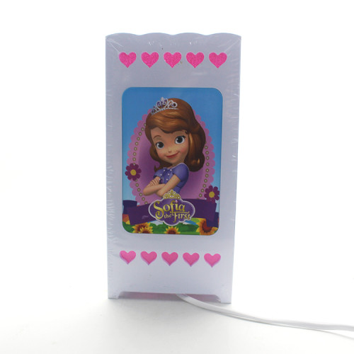 Cartoon characters Sofia kids bed side usb table lamp