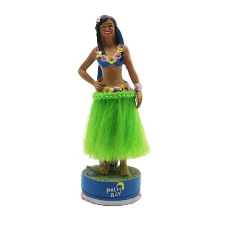 Featuring beach hula girl resin bobble head souvenir
