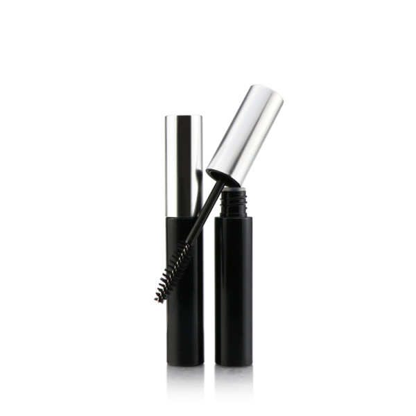 Custom logo 3ml empty portable silver eyelash extension container bottle plastic fiber lash mascara wand tube