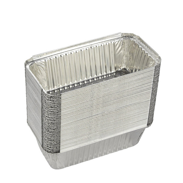 30Pcs Aluminum Foil Box Roasting Bbq Tray Baking Bread Pan 670ml Food Container