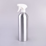 aluminium bottle Hot Popular Heat transfer printing 400ml 500ml 650ml cosmetic 28410 aluminum bottle with trigger sprayer