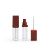 10ml 15ml 30ml lip stain lip gloss lipstick lip glaze transparent plastic bottle with brush and cap
