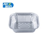 Silver Microwavable Partition Aluminum Foil Rectangular Takeout Container