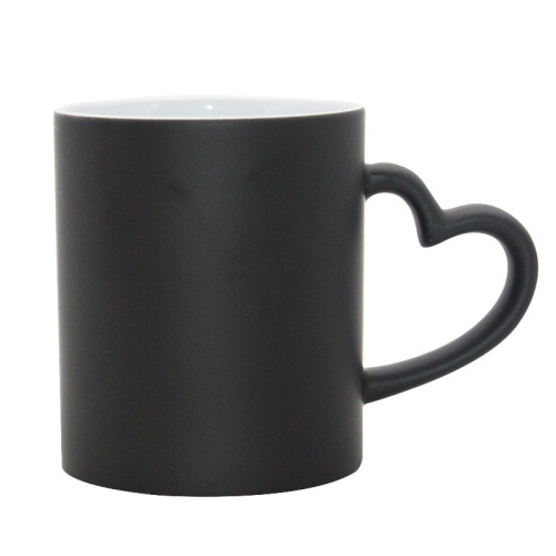 11oz heart shaped handle creative custom printing ceramic coffee mugs