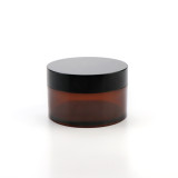 Custom 30ml 50ml 80g 100ml 120ml skin care cream plastic jar brown black body butter jar for butter lotion