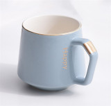 New wholesale ceramic cups and mugs gift box pack porcelain coffee tea cup with lid and spoon and saucer