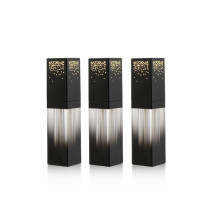 Custom 4ml 5ml 6ml 7ml mini transparent square slim lip gloss container wand tube empty lipgloss tube with brush