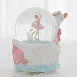 Hand made exquisite crafts ballet dancers move with grace glass snow ball
