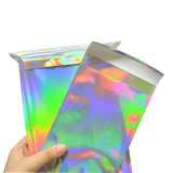 Eco-friendly Colorful Glossy Adhesive Aluminium Mailing Envelopes Bags Rainbow Metallic Bag Holographic Foil Poly Mailers