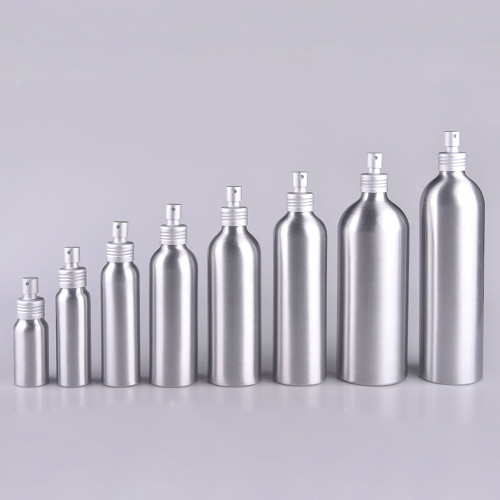 aluminium bottle High Quality Screen printing  10ml 60ml 80ml aluminum aluminum bottle for shampoo with trigger sprayer