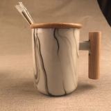 New Arrival wood cup mug wooden ceramic mug wood coffee mug