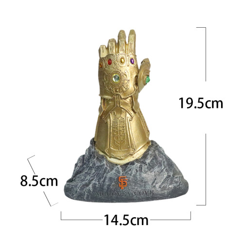 Hot sale resin Marvel series  Thanos Gem Infinity Hand for souvenir